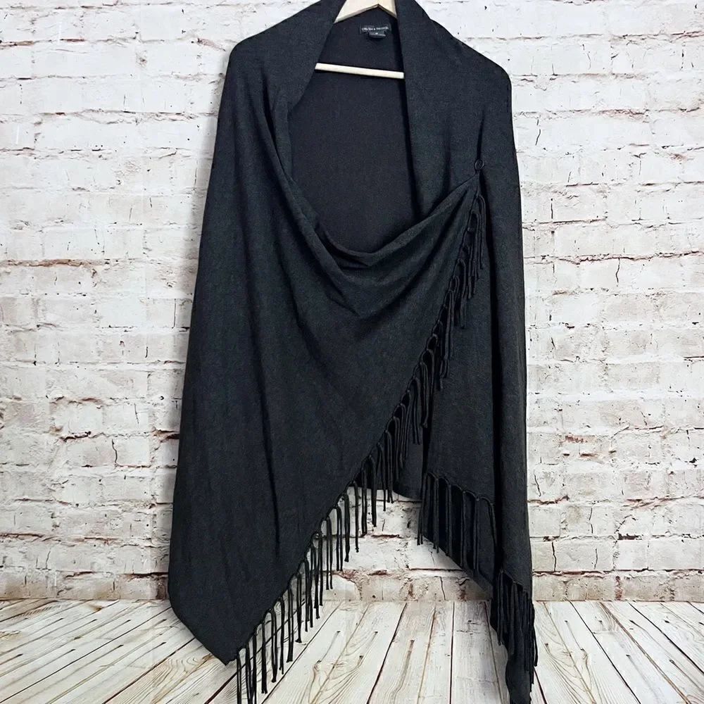 Chelsea & Theodore fringe cardigan sweater